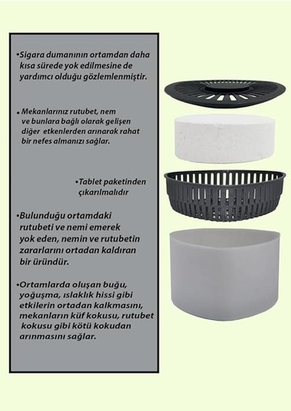 Nem Alıcılı ve Rutubet Giderici Aparat - 500 gr -Üçgen Naturel 3'lü fiyatları