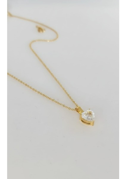 Kalp Tek Taş Çelik Kolye | Sns200331 modelleri