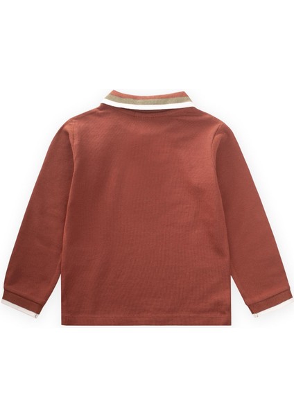 Uzun Kollu Polo Yaka T-Shırt 2-14 Yaş Kiremit fiyatları