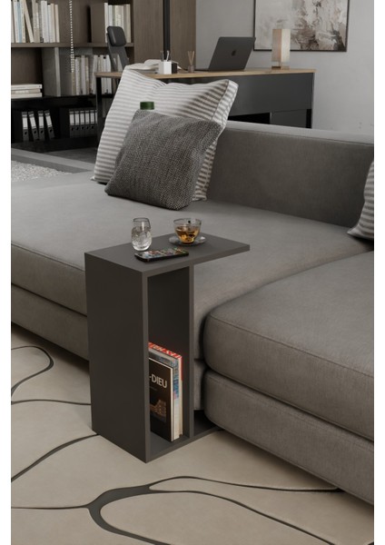 C Tasarım Koltuk Yanı Sehpa, Kitaplıklı, Modern Laptop & Kahve Sehpası, Orta Sehpa, Yan Sehpa fırsatları