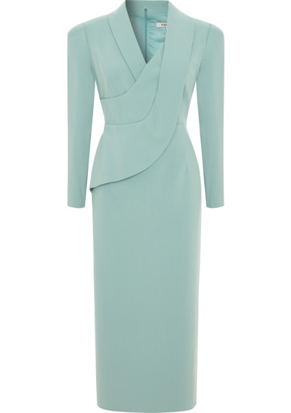 Katman Detaylı Midi Elbise 26W40819