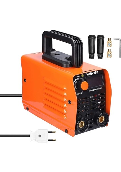 Inverter Kaynakçı 20-250A Mma Mini Ark Kaynak Makinesi Profesyonel Teknoloji Igbt | 1,90 Kg, 200 x 86 x 123 mm | Su Geçirmez | Elektrot Kaynak Makinesi 220 V, Turuncu