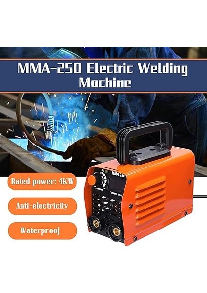 Inverter Kaynakçı 20-250A Mma Mini Ark Kaynak Makinesi Profesyonel Teknoloji Igbt | 1,90 Kg, 200 x 86 x 123 mm | Su Geçirmez | Elektrot Kaynak Makinesi 220 V, Turuncu modelleri