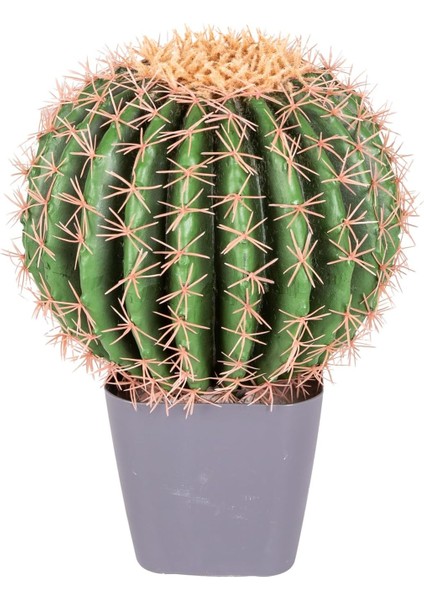 Yapay Kaktüs Yuvarlak Saksılı 35 Cm.