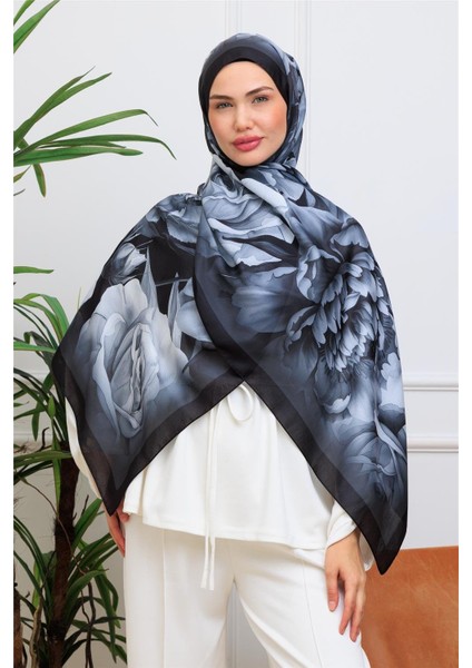 Floral Suluboya Desenli Dijital Soft Şal