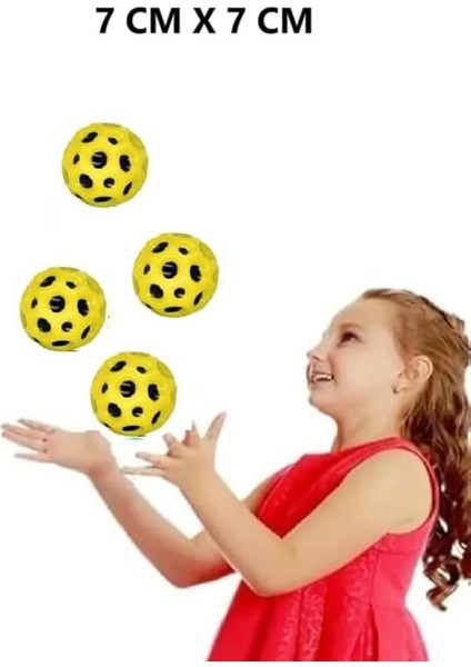 Ball (Yükseğe Zıplayan Top) - 7 cm - Süper Eğlenceli Uzay Topu - Space - Bouncy Ball - Sarı modelleri