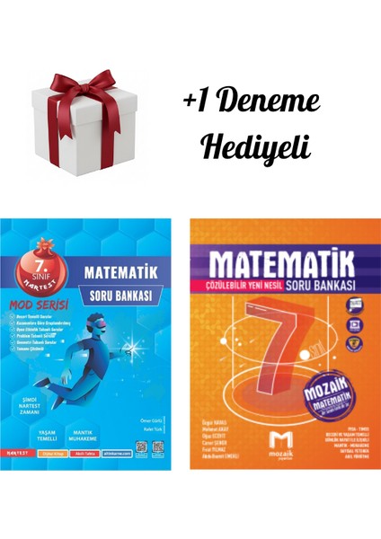 Nartest 7.sınıf Matematik Soru Bankası ve Mozaik 7.sınıf Matematik Soru Bankası +1 Deneme Hediyeli