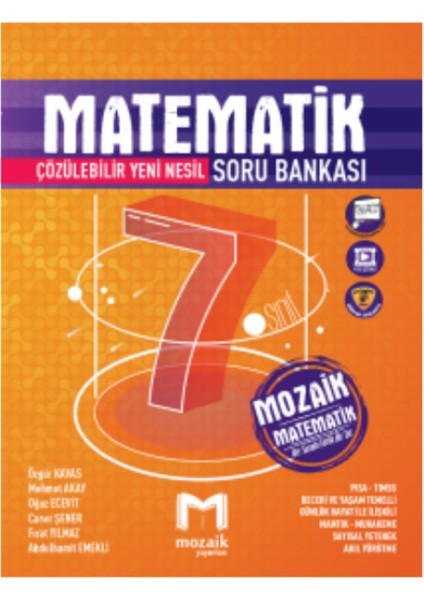 Nartest 7.sınıf Matematik Soru Bankası ve Mozaik 7.sınıf Matematik Soru Bankası +1 Deneme Hediyeli modelleri