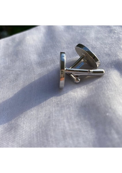 925 Ayar Gümüş Siyah Erkek Kol Düğmesi (Oval)- Şık Tasarım modelleri