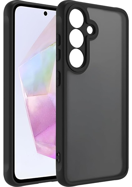 Samsung Galaxy A56 Için Basic Serisi Yükseltilmiş Lens Çerçeveli Ultra Güçlü Darbeye Dayanıklı Yumuşak Silikon Mat Kılıf (Galaxy A56)