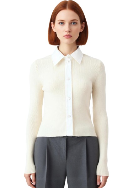 Kadın Gömlek Yaka Triko Bluz Şık ve Konforlu Günlük ve Ofis Giyim Için Ideal Kaliteli Şık Rahat modelleri