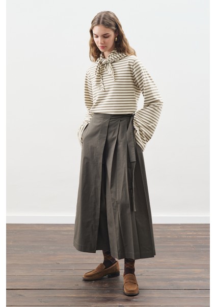 Etek Görünümlü Pantolon Koyu Yeşil fiyatları