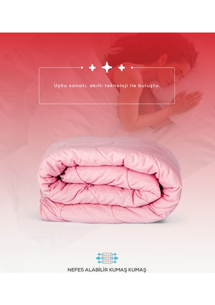 Welsoft Pembe Yorgan Seti Çift Kişilik (2ADET Silikon Yastık ve Kılıfları Hediye) fiyatları