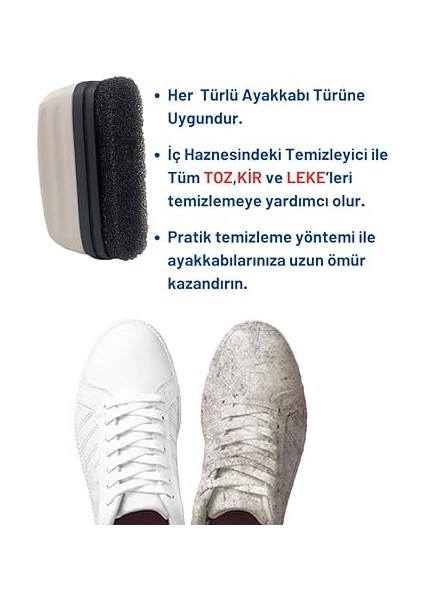 Deer 2 Adet Fast Clean Leke ve Kir Ayakkabı Temizleme Süngeri Spor Ayakkabı Temizleme Köpüğü fırsatları