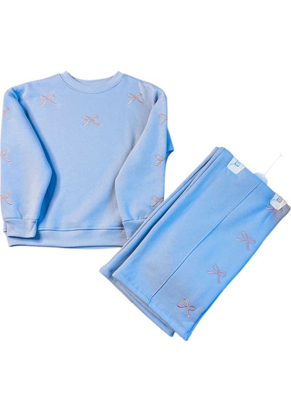 Nakışlı Fiyonklu Kız Alt Üst Takım