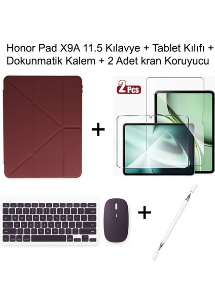 Yesnıce Xiaomi Redmi Pad 2 11 Inç 2025 Uyumlu Standlı Kılıf Dokunmatik Kalem ve Klavye Set