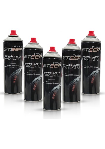 Seramik Lastik & Tampon Parlatıcı Sprey 5 Adet 500ML fırsatları