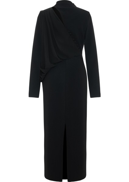 Sırt Detaylı Volanlı Elbise 26W40888 fiyatları