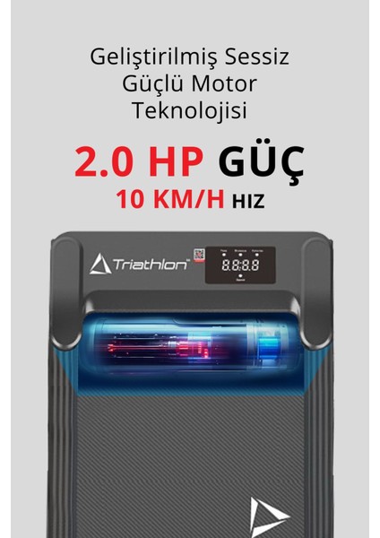 T-220 Katlanabilir Yürüyüş ve Koşu Bandı /Bluetooth ve Hoparlör/2HP Motor/10 KM/ Uzaktan Kumanda modelleri