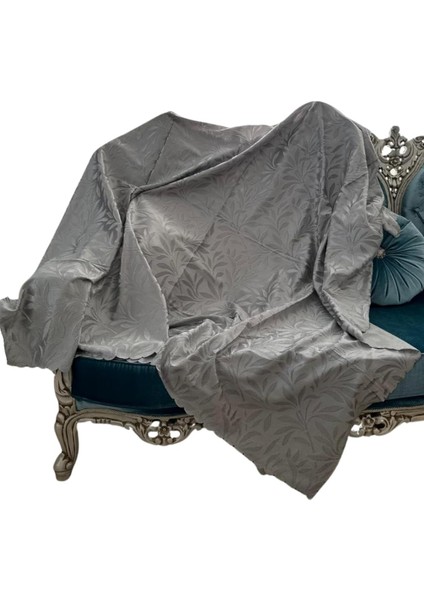 Tabanlı Tay Tüyü Çekyat, Koltuk, Kanepe Örtüsü(Gri RENK)(175X210CM)