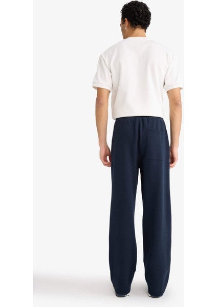 Wide Leg Geniş Bol Paça Beli Bağcıklı Pike Eşofman Altı F8524AX25AU indirimleri