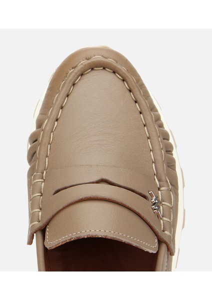 01AYH312850A450 KADIN Deri Vizon Yumuşak Dokulu Günlük Loafer indirimleri