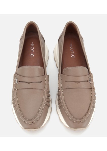 01AYH312850A450 KADIN Deri Vizon Yumuşak Dokulu Günlük Loafer