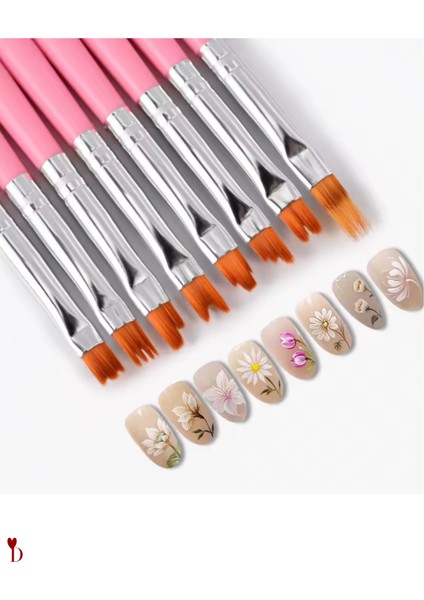 8 Adet Tırnak Süsleme ve Çizim Fırçası Seti | Jel ve Oje Uygulaması Için Farklı Şekiller fiyatları