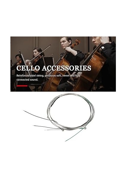 Profesyonel Çello Dizeleri Değiştirme, Müzik Aleti Aksesuarları Için Irın V80 Yüksek Mukavemetli Çelik Tel Çello Dizeleri fırsatları