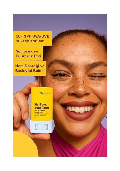 She Vec No Burn, Just Turn - Spf 50+ Stick Güneş Kremi modelleri