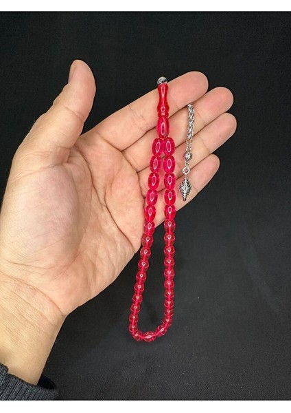 Toz Kehribar Tesbih Pembe Renkli Kapsül Kesim 11MMX8MM T-572 fırsatları