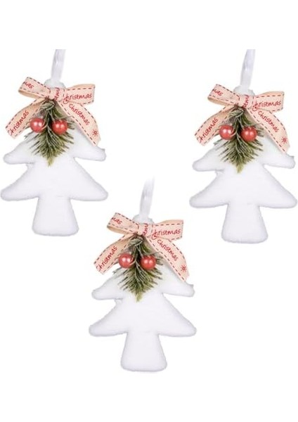 Yılbaşı Süsü Çam Ağacı Figür Beyaz 3&apos;lü Set Beyaz 9X14 Cm. fiyatları