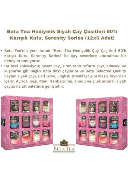Beta Kare Serenity Poşet Çay 60'lı Set