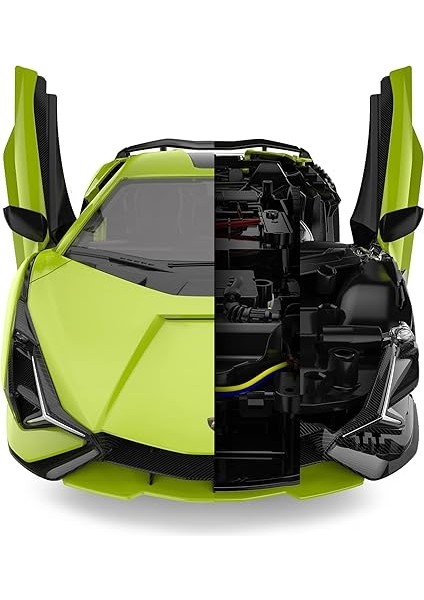 Rc Araba Kitleri Inşa Etmek Için, 1/18 Lamborghini Sian Supercar Montaj Bina Kiti Uzaktan Kumanda Ile, 72 Adet, Çocuklar ve Yetişkinler Için Kök Kitleri, Yaş 8 +, Yeşil fırsatları