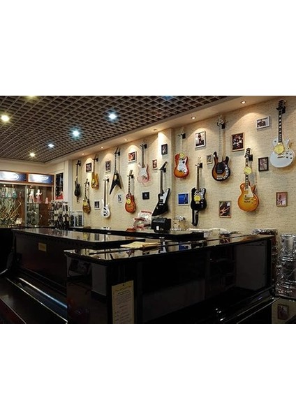 Gitar Duvara Montaj Askısı, Gitar Kanca Standı,gitar Ekran Askı Aksesuarları ve Gitar Pick Necklacefor Akustik Elektrik Bas Ukulele Gitar Tutucu indirimleri