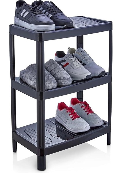 Plastik 3 Katlı Büyük Boy Ayakkablık