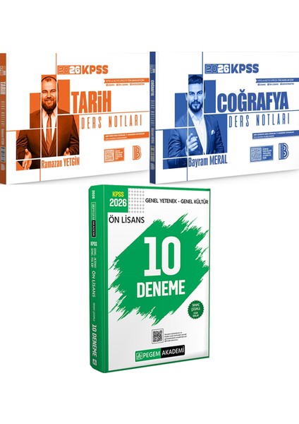 2026 Kpss Tarih Coğrafya Ders Notları - 2026 Kpss Ön Lisans Çözümlü 10 Deneme
