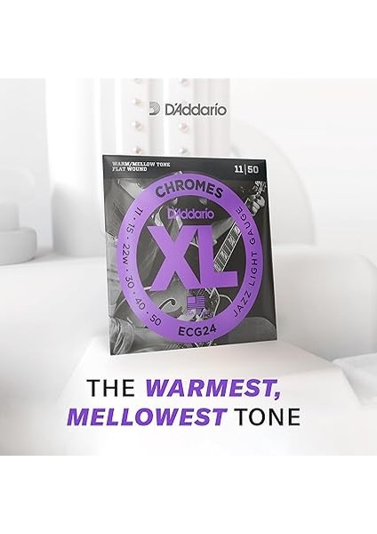 ECG25 Elektro Gitar Tel Seti, Chromes, Light Gauge (12-5 modelleri