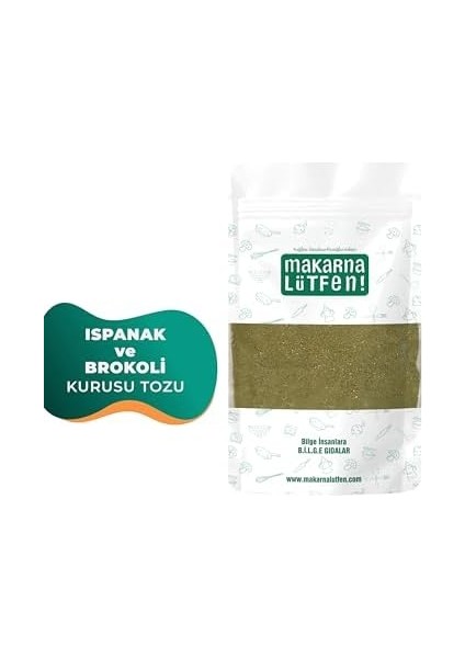 Makarna Lütfen! Ispanak ve Brokoli Kurusu Tozu 90 gr