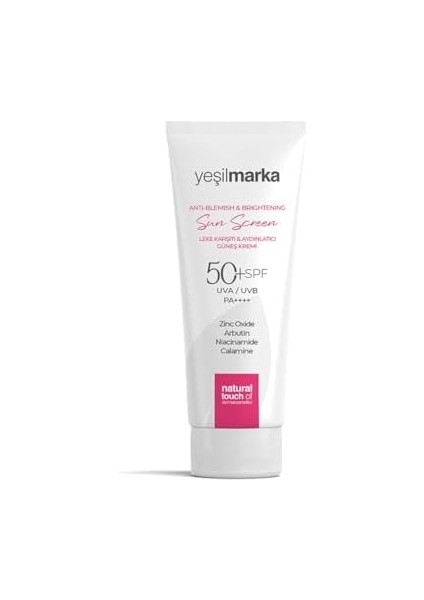 Yeşilmarka Anti Blemish & Brightening Sun Screen 50 Spf Güneş Koruyucu Krem