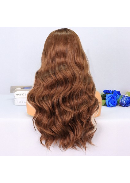 Açık Kahverengi / Platin Perçemli Su Dalgalı Tül Peruk fırsatları