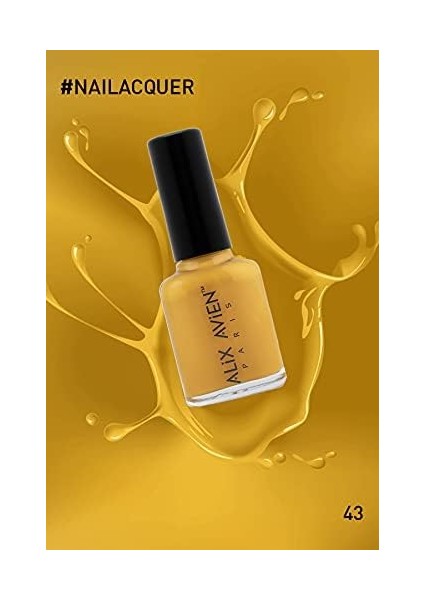 Alıx Avıen Hardal Oje 43 - Yüksek Pigmentli Uzun Süreli Kalıcılık Hızlı Kuruma - Nail Lacquer 43 fiyatları
