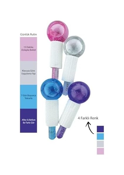 Seay Ice Globe Buz Küresi Soğuk Terapi Topu Masaj Tasarımlı Mor Renk