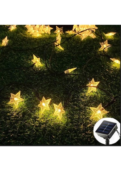 Yıldız Figürlü 7 Metre Solar Güneş Enerjili LED Bahçe Aydınlatma – Dış Mekan Dekoratif Işık Zinciri fiyatları