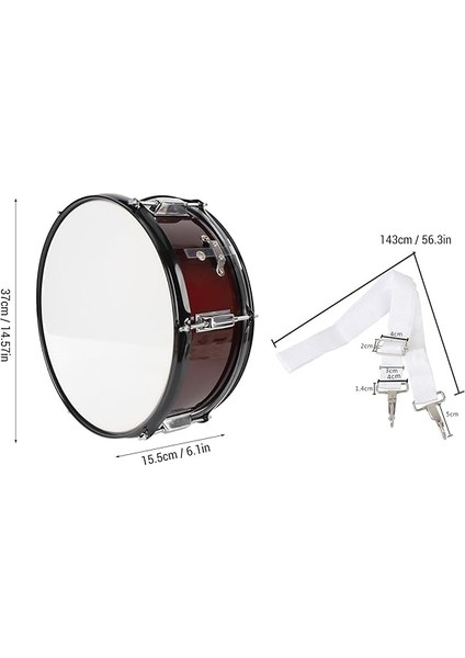 Trampet, Mavi Şeffaf Polyester Davuluna Sahip Profesyonel Şarap Kırmızı Metal Kabuk Davulu, Özellikle Profesyoneller Için Herhangi Bir Seviyedeki Davulcular Için Uygun modelleri