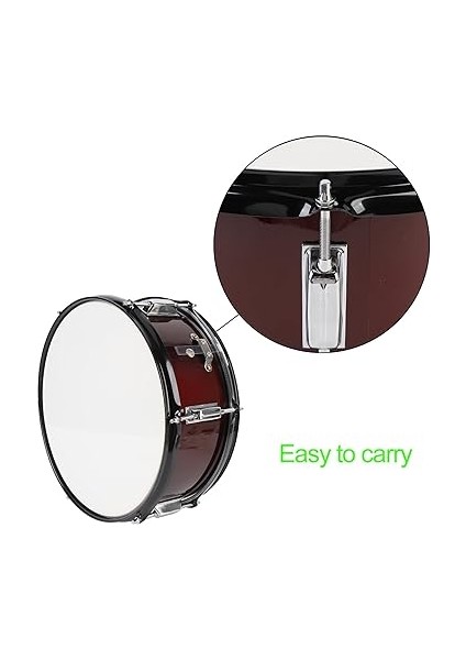 Trampet, Mavi Şeffaf Polyester Davuluna Sahip Profesyonel Şarap Kırmızı Metal Kabuk Davulu, Özellikle Profesyoneller Için Herhangi Bir Seviyedeki Davulcular Için Uygun fırsatları