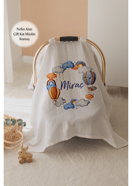 %100 Pamuk Isme Özel Çift Katlı Müslin Puset Örtüsü - Balon