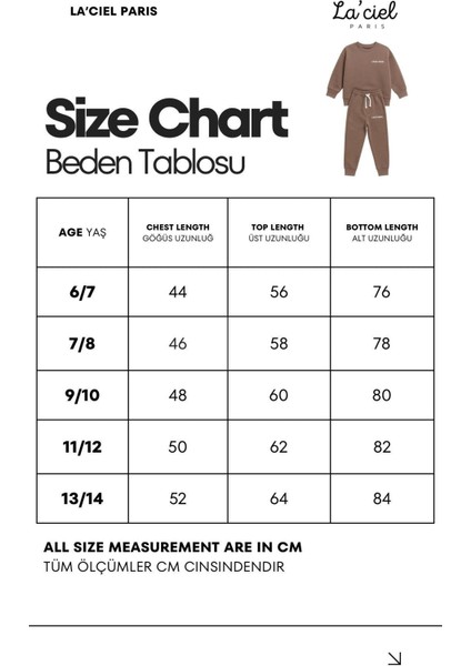 Erkek Çocuk Pamuklu Kahverengi Oversize Sweatshirt Eşofman Alt Takım - Rahat ve Şık