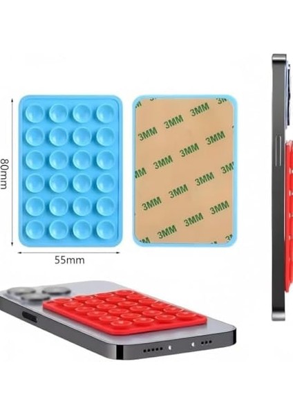 Telefon Arkasına Yapışan Silikon Vakumlu Pratik Telefon Tutucu, Kolay Telefon Kılıfı Tutucu, Tüm Cep Telefonu Modellerine Uygun, Araç Telefon Tutucu, Makyaj, Mutfak, Ahtapot (Turuncu) modelleri