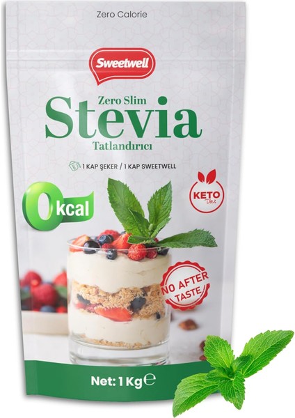 Sweetwell Zero Slim Stevia & Eritritol Tatlandırıcı 1 kg Şekersiz, 0 Kalori, Keto ve Vegan Uyumlu fiyatları